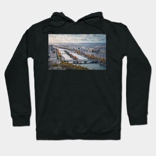 Aerial Paris over Seine Hoodie